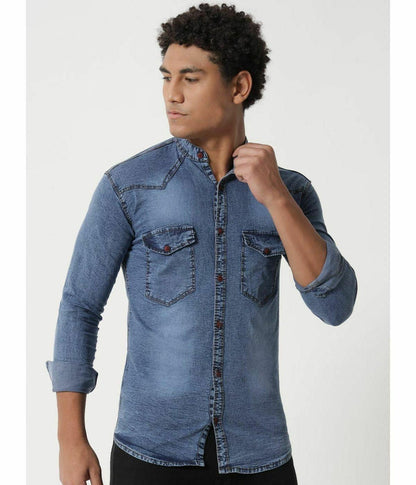 Fancy Denim Shirt For Men