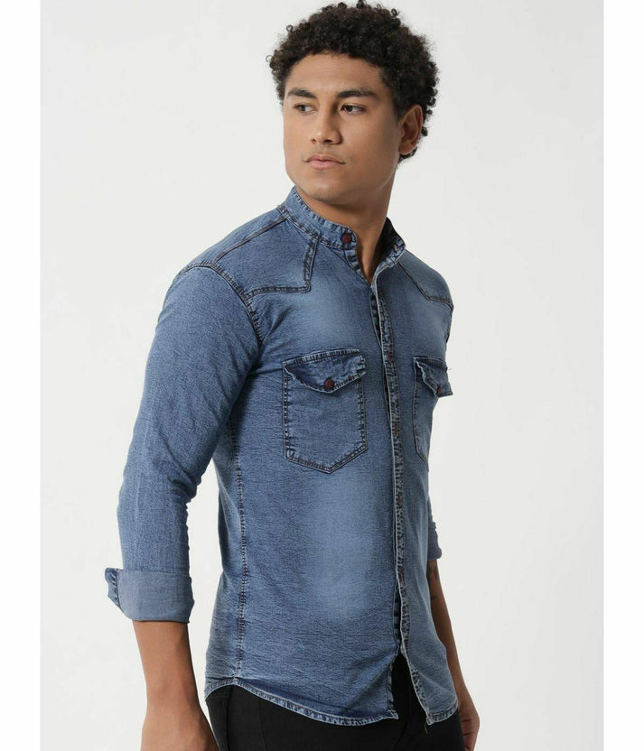 Fancy Denim Shirt For Men