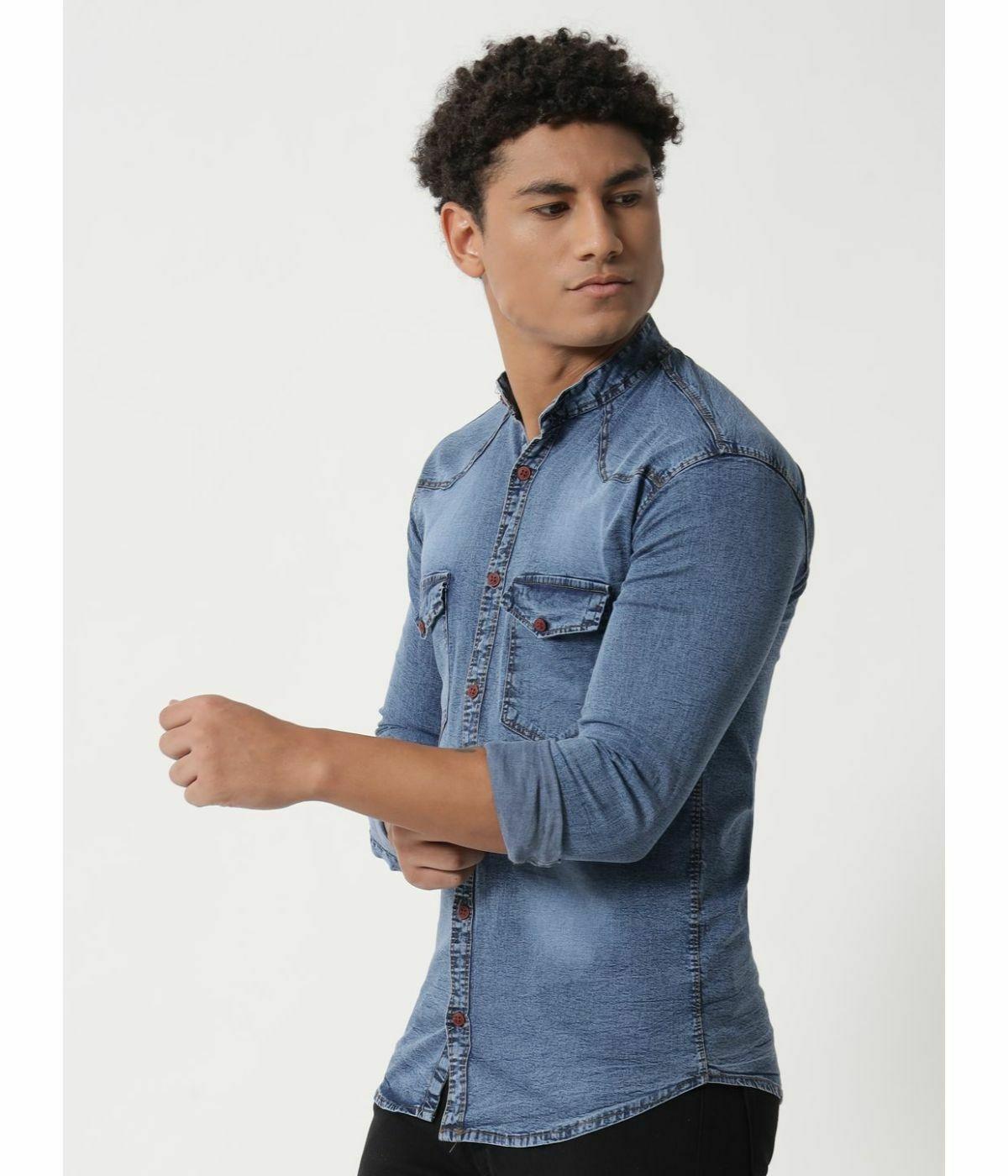 Fancy Denim Shirt For Men