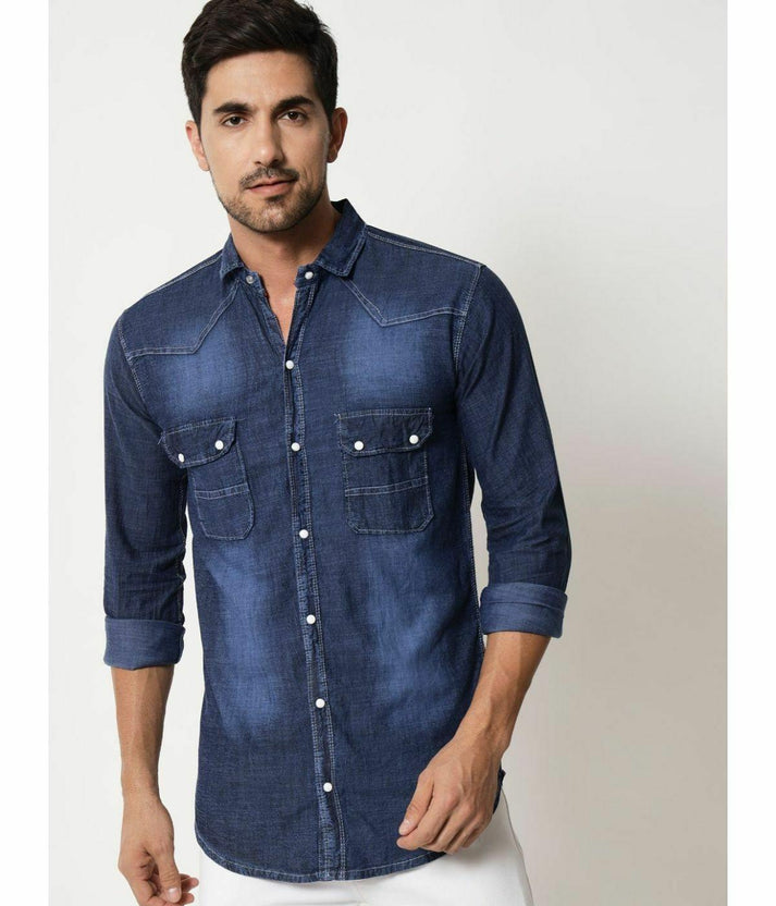 Fancy Denim Shirt For Men