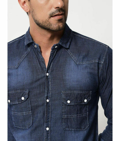 Fancy Denim Shirt For Men