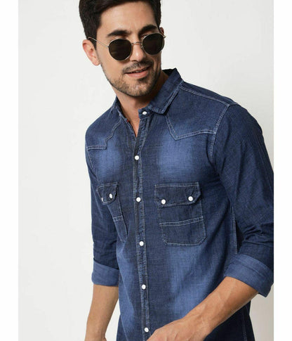 Fancy Denim Shirt For Men