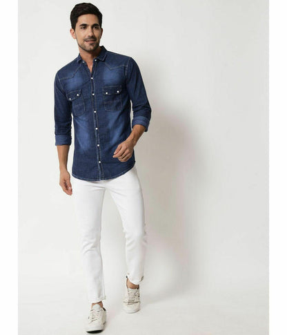 Fancy Denim Shirt For Men