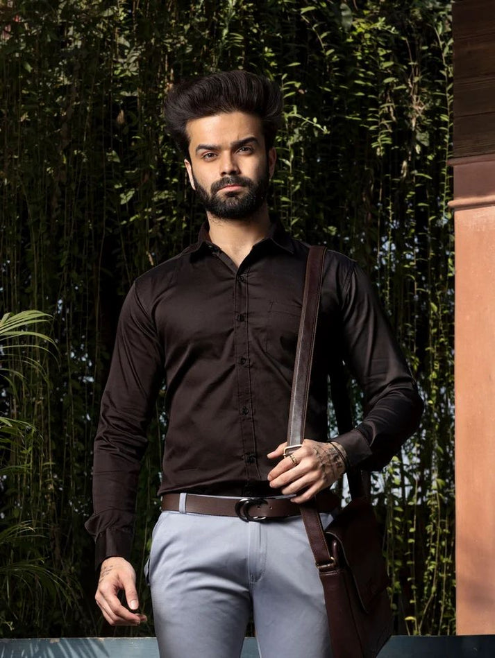 Classic Cotton Solid Formal Shirts for Men