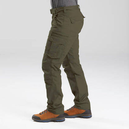 Men's Travel Cargo Trousers 100 Khaki