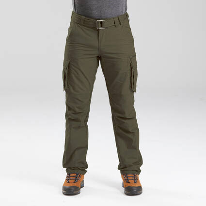 Men's Travel Cargo Trousers 100 Khaki