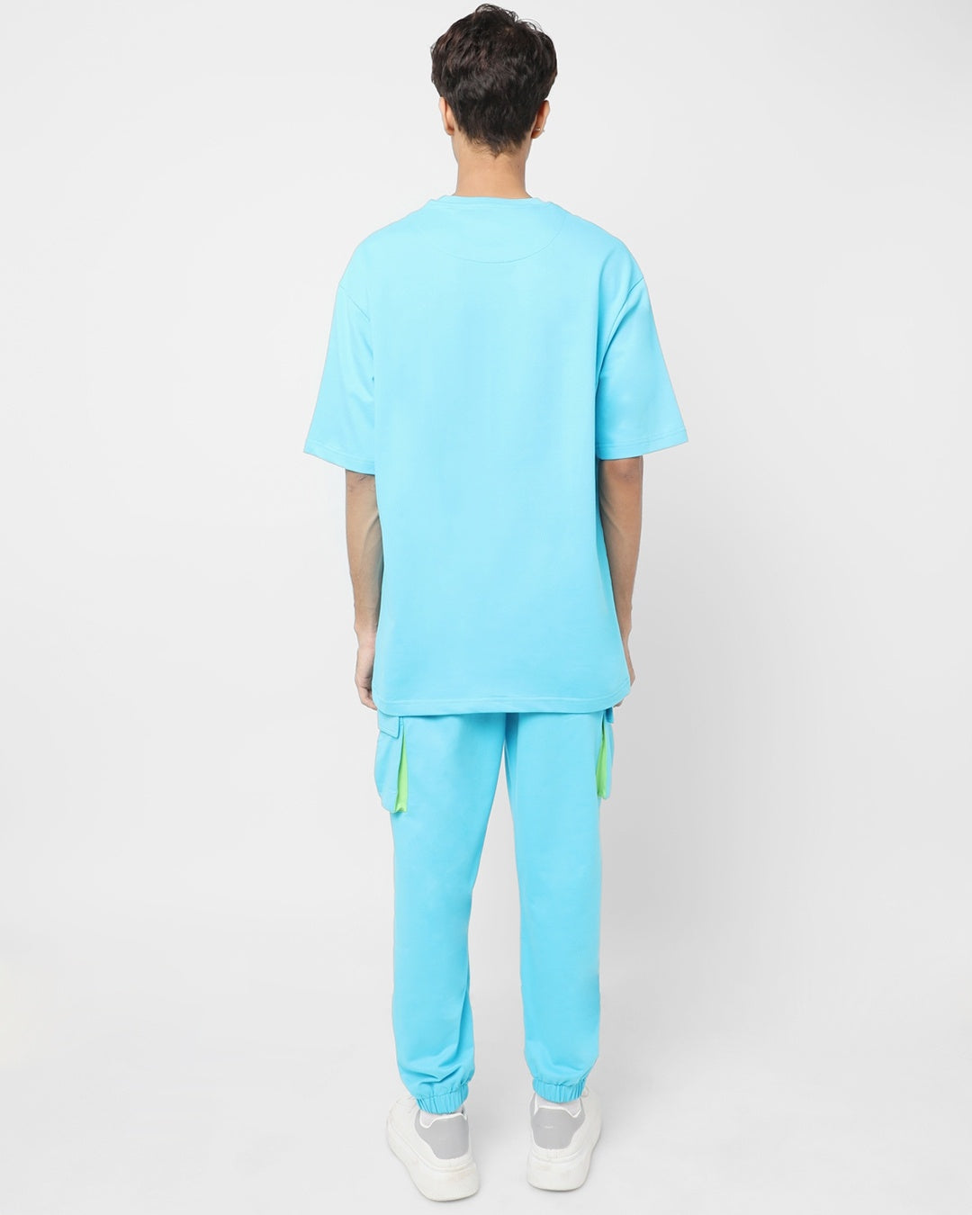 Men's Upbeat Blue T-shirt & Jogger Oversized Co-ord